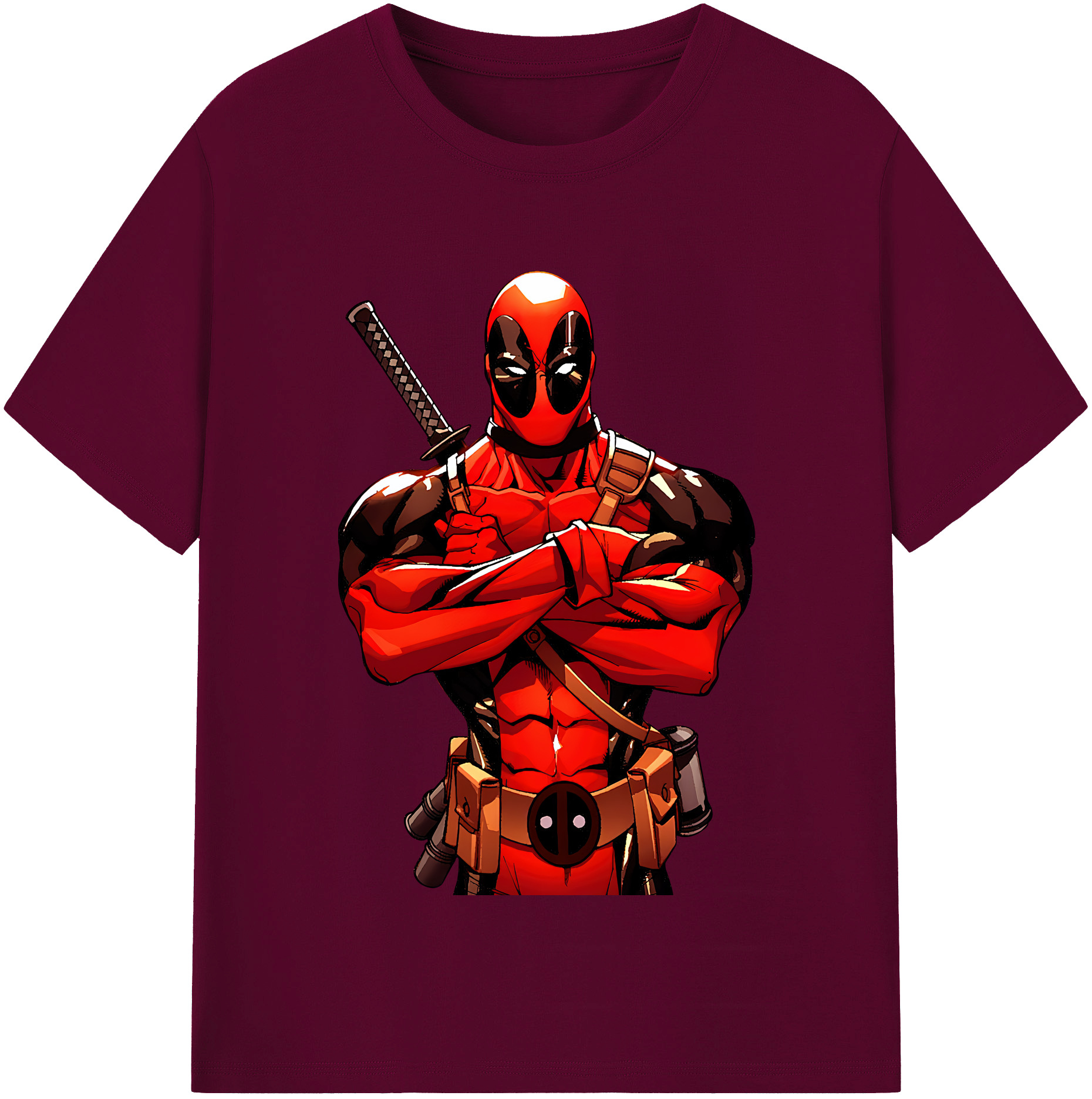 （画像用） Deadpool デッドプール レディースカジュアルプリントTシャツ（綿100％）